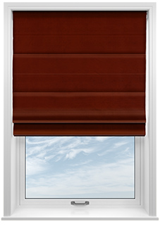 Ultra Luxe Velvet, Burnt Brick - Twist&Fit Roman Blind